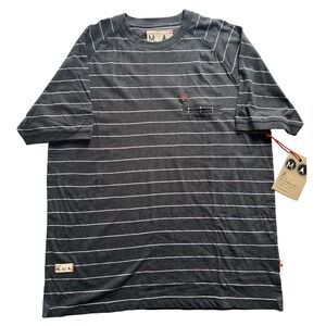 Marshall Artist Modern‎ Tailoring Classic Striped T-Shirt XL Charcoal Casual